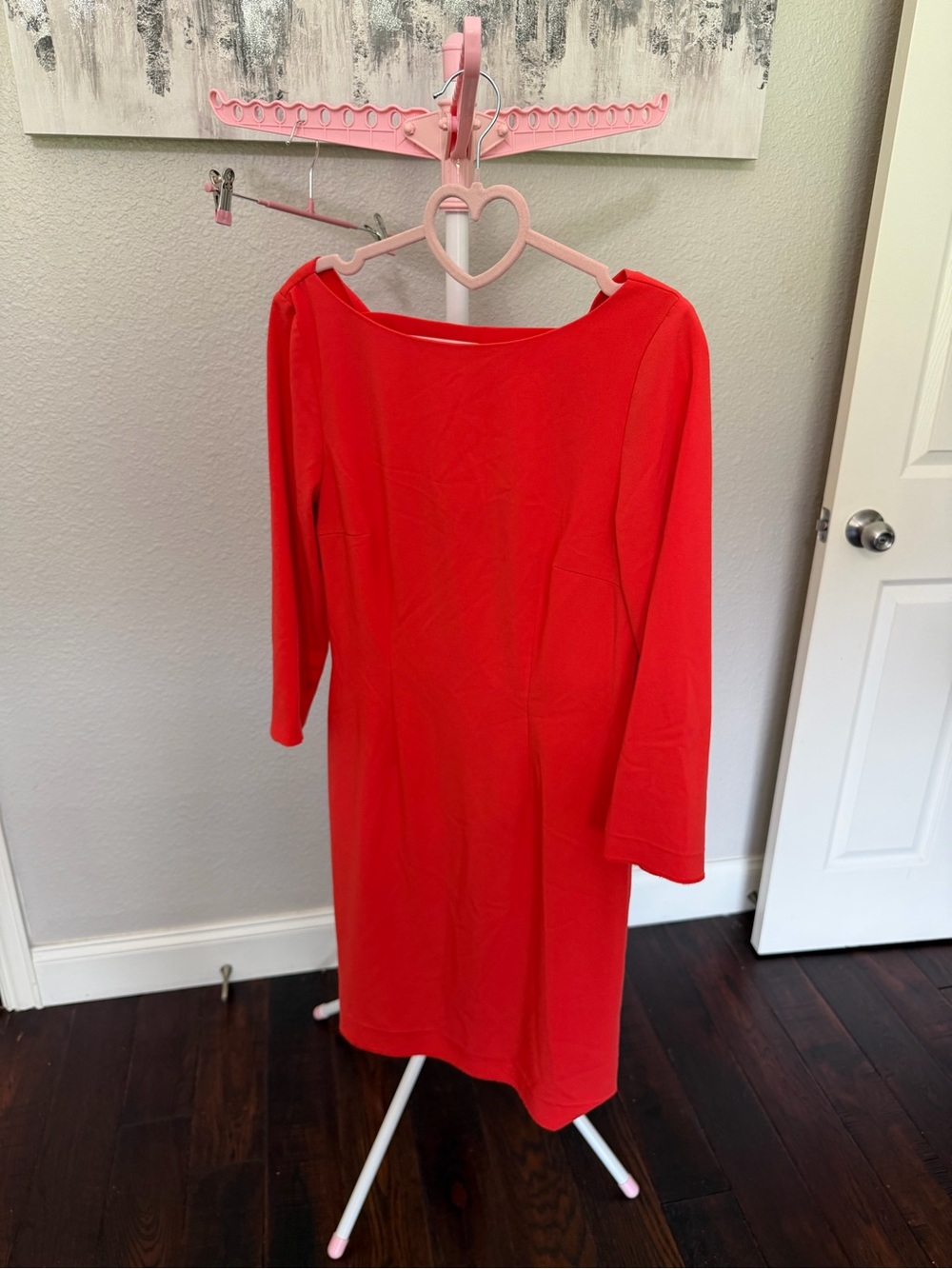 Gianni Bini Bright Red Long-Sleeve Sheath Dress